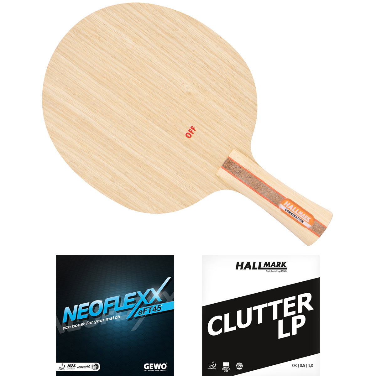 HALLMARK Schläger Holz Combination mit GEWO Neoflexx eFT45 + Clutter-LP online kaufen CONTRA Tischtennis Zentrum Berlin