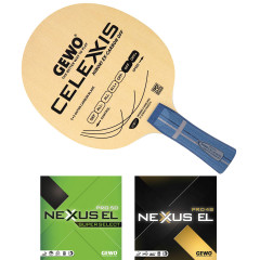 GEWO Schläger: Holz Celexxis Hinoki Ex-Carbon OFF mit Nexxus EL